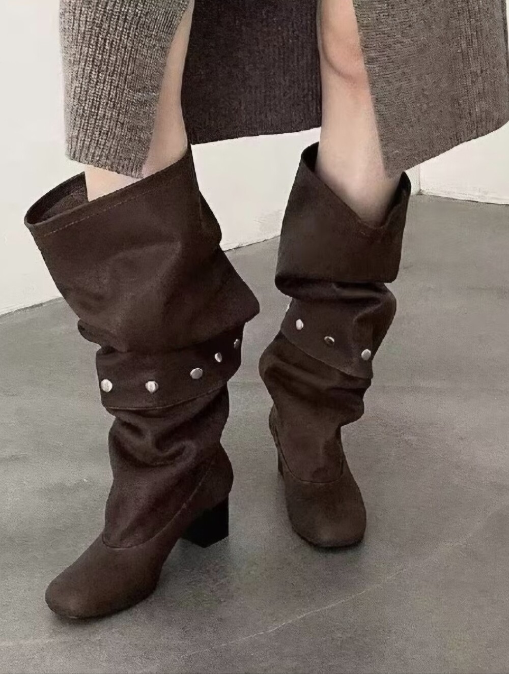 Convertible Two-Way Wear Detachable Women'S Ankle Boots, Retro Block Heel